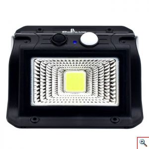 Μίνι Αδιάβροχο Ηλιακό Φωτιστικό 16 LED COB με Ενσωματωμένο Ηλιακό Συλλέκτη Solar Panel Εξωτερικού Χώρου 8W & Ανιχνευτή Κίνησης Cclamp cl-108 Μαύρο