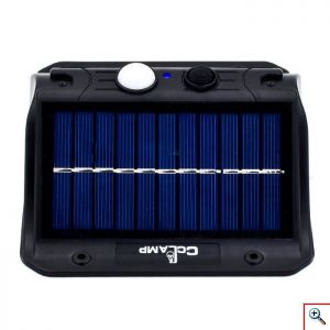 Μίνι Αδιάβροχο Ηλιακό Φωτιστικό 16 LED COB με Ενσωματωμένο Ηλιακό Συλλέκτη Solar Panel Εξωτερικού Χώρου 8W & Ανιχνευτή Κίνησης Cclamp cl-108 Μαύρο