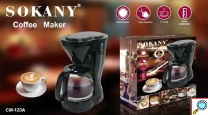 Sokany® Καφετιέρα Φίλτρου για 12 Φλυτζάνια 800W Black