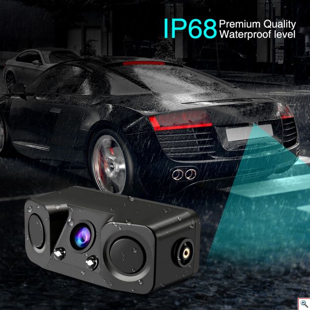 Κάμερα Οπισθοπορείας με 2 Αισθητήρες Παρκαρίσματος Υψηλής Ευαισθησίας, Ηχητική Ειδοποίηση & Νυχτερινή Λήψη - Backview Camera w/ Parking Sensors