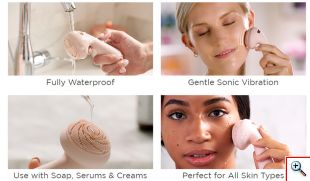Βούρτσα Σιλικόνης με Επιδερμικούς Ηχητικούς Παλμούς για Βαθύ Καθαρισμό & Μασαζ Προσώπου USB - Facial Cleanser & Massager 