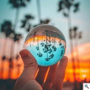 Επαγγελματική Lensball Σφαίρα Φωτογράφισης 60mm με Κρυστάλλινη Βάση για Μοναδικές Λήψεις 