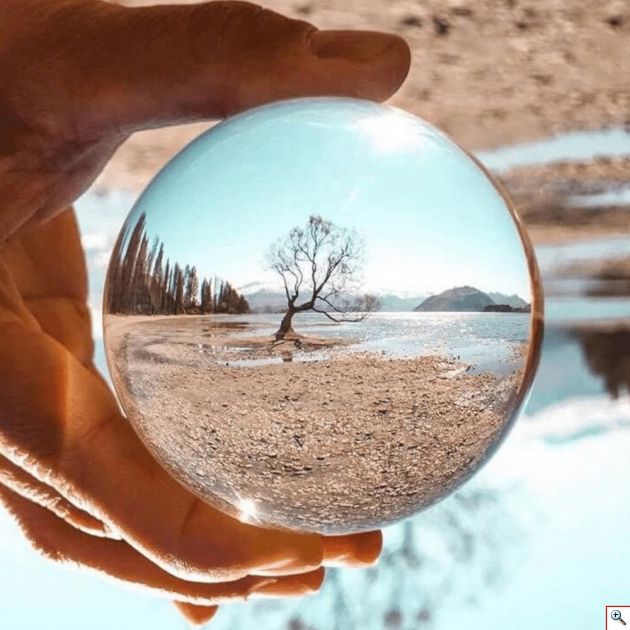 Επαγγελματική Lensball Σφαίρα Φωτογράφισης 60mm με Κρυστάλλινη Βάση για Μοναδικές Λήψεις 