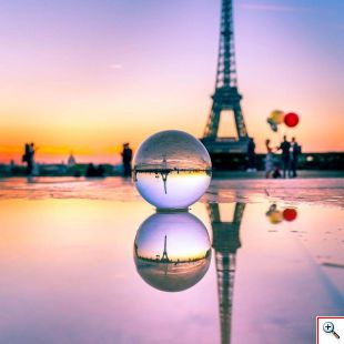 Επαγγελματική Lensball Σφαίρα Φωτογράφισης 60mm με Κρυστάλλινη Βάση για Μοναδικές Λήψεις 