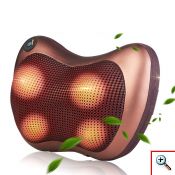 Ηλεκτρικό Θερμαινόμενο Μαξιλάρι Μασάζ Shiatsu Αυχένα για Σπίτι & Αυτοκίνητο