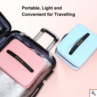 Βαλίτσα - Θήκη Μακιγιάζ με Καθρέφτη, Βάση Κινητού & Ring LED Φωτισμό USB - Cosmetic Storage Box 