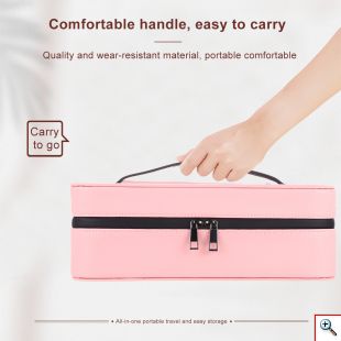 Βαλίτσα - Θήκη Μακιγιάζ με Καθρέφτη, Βάση Κινητού & Ring LED Φωτισμό USB - Cosmetic Storage Box 