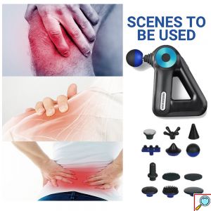 Συσκευή Μασάζ & Αποθεραπείας Δονήσεων για Βαθύ Αθλητικό Μασάζ, Ανάκαμψης & Αποκατάστασης Μυών Επαναφορτιζόμενη - Massage Gun