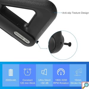 Συσκευή Μασάζ & Αποθεραπείας Δονήσεων για Βαθύ Αθλητικό Μασάζ, Ανάκαμψης & Αποκατάστασης Μυών Επαναφορτιζόμενη - Massage Gun