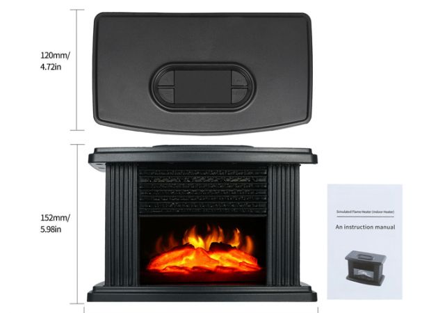 Νέα Μίνι Σόμπα Πρίζας - Ηλεκτρικό Τζάκι Υψηλής Απόδοσης 1000Watt Flame Heater