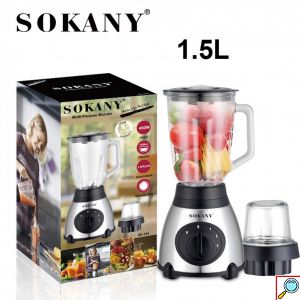 Sokany® Ηλεκτρικό Μπλέντερ 450W 1.5L - Inox Blender
