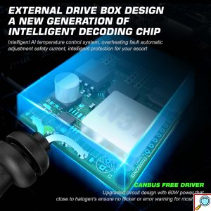 2x Novsight Λαμπτήρες LED Φώτα Πορείας Αυτοκινήτου 12/24V H13 120W (2x60W) 22000LM 6500K IP68 A500 N37