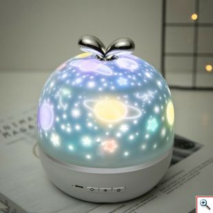 LED Παιδικό Νυχτερινό Φωτιστικό - Προτζέκτορας με 5 Slides - Night Light Projector 