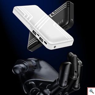 Power Bank 10000mAh - Μπαταρία για Κινητά, Κάμερες και Tablet 2 USB με Τριπλό Καλώδιο - Power Pro Ροζ