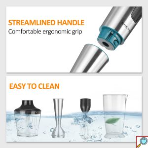 Sokany® Ραβδομπλέντερ με Ανοξείδωτη Ράβδο 1000W Μαύρο