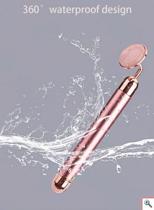 Συσκευή με Ορυκτό Χαλαζία & Δονήσεις για Μασάζ Προσώπου - Facial Massage Roller