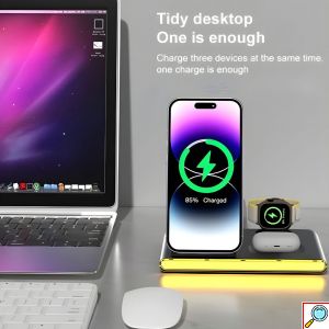 4 σε 1 Ασύρματος Μαγνητικός Φορτιστής 30W & Θύρα PD - Andowl