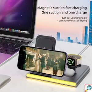 4 σε 1 Ασύρματος Μαγνητικός Φορτιστής 30W & Θύρα PD - Andowl