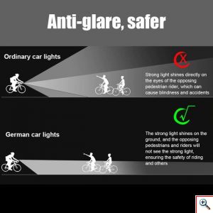 4 σε 1 Ταχύμετρο, Φακός LED 300Lm, Αποσπώμενη Κόρνα Ποδηλάτου & Συναγερμός 130dB με Οθόνη LCD, Αδιάβροχο με 5 Ρυθμίσεις Φωτισμού, Fog Lights - Μπλε OEM