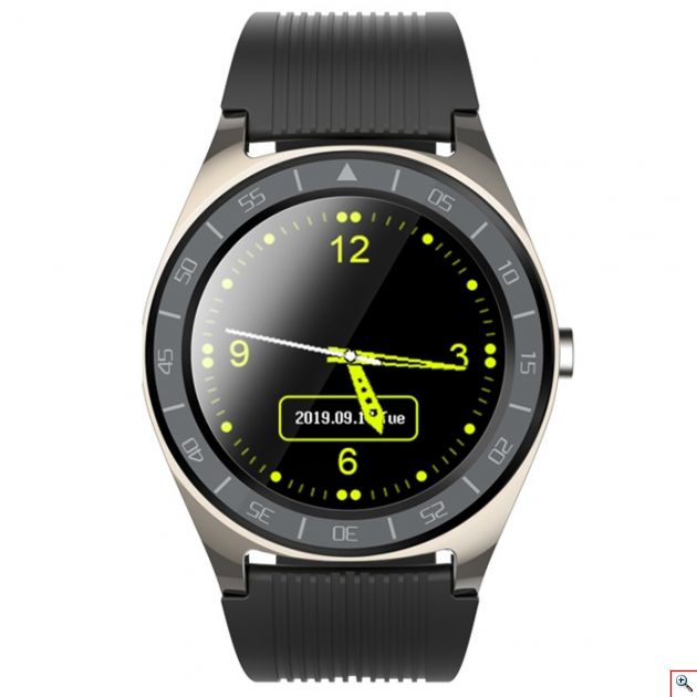 Smartwatch V5 Μαύρο με Κάρτα SIM, Οθόνη Αφής, Bluetooth, θύρα USB, Λειτουργία Άθλησης & Μέτρηση Kαρδιακού Ρυθμού