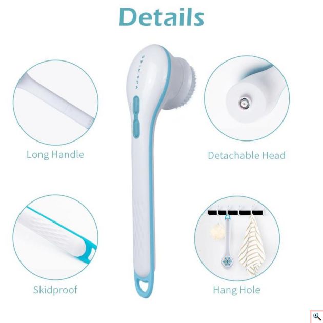 Περιστρεφόμενη Βούρτσα Σώματος 5 σε 1 με 5x Εξαρτήματα Spa