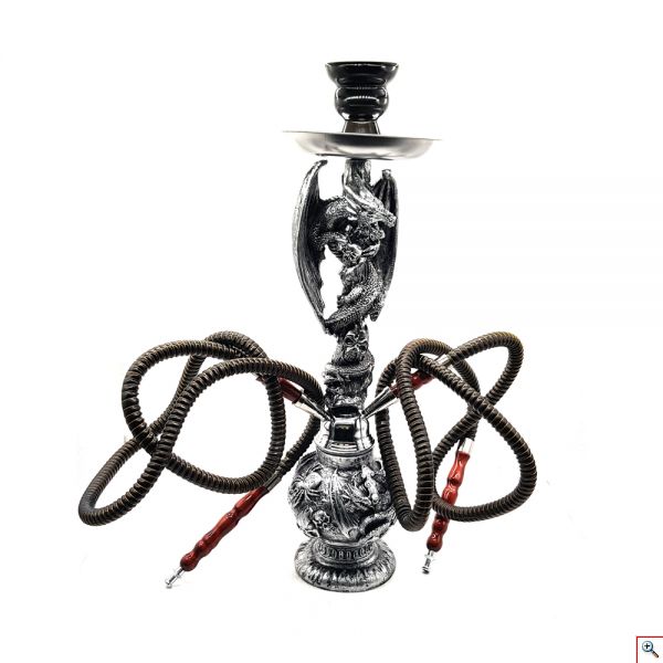 Μεγάλος Ναργιλές 49εκ με 2 Σωλήνες - Shisha Hookah Dragon