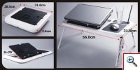 Φορητό, Aναδιπλούμενο Τραπεζάκι για Laptop με 2 Ανεμιστηράκια