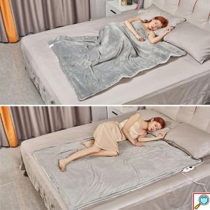 Ηλεκτρική Κουβέρτα Fleece με 6 Επίπεδα Θερμοκρασίας 120W - 160x130 cm - Γκρι