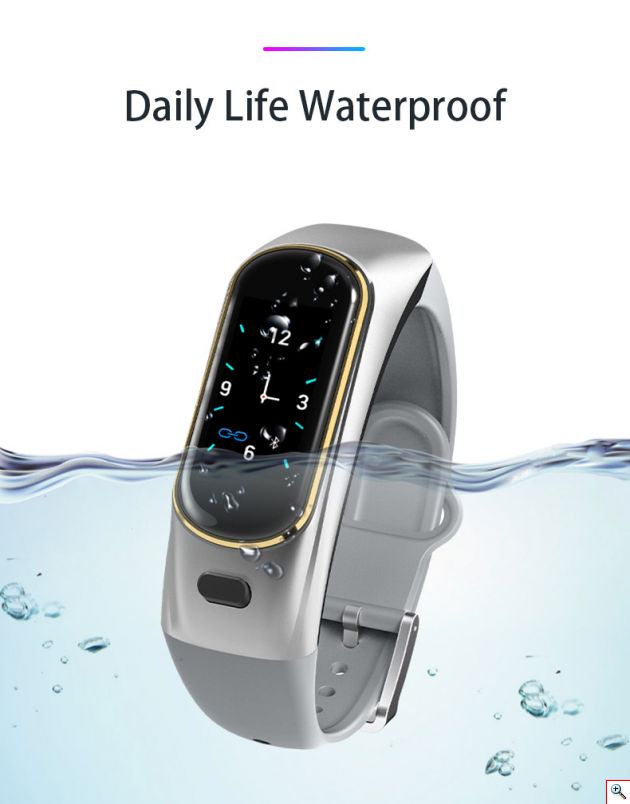 Ακουστικά Bluetooth Ασύρματα - Smart Watch & Fitness Bracelet με Tracker & Μετρητή Αρτηριακής Πίεσης