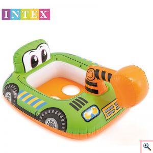 Βρεφικό - Παιδικό Φουσκωτό Σωσίβιο Αμάξι - Intex Green Car Baby Floating Seat 86x58cm