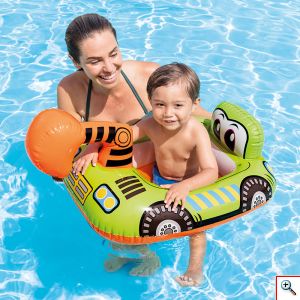 Βρεφικό - Παιδικό Φουσκωτό Σωσίβιο Αμάξι - Intex Green Car Baby Floating Seat 86x58cm