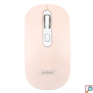 Σετ Ασύρματο Πληκτρολόγιο & Ποντίκι για Υπολογιστή - Andowl Ροζ