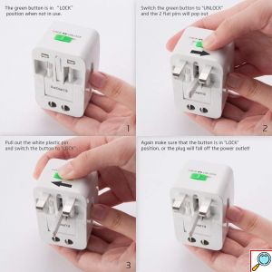 Ταξιδιωτικός Αντάπτορας Πρίζας - All in 1 (EU & AU & UK & US Plug) Universal Travel Adaptor