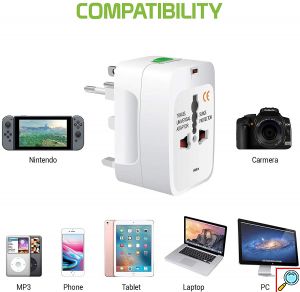 Ταξιδιωτικός Αντάπτορας Πρίζας - All in 1 (EU & AU & UK & US Plug) Universal Travel Adaptor