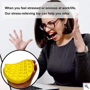 Poppy Αγχολυτικό Παιχνίδι Anti-Stress Ανακούφισης - Fidget Bubble Pop Πολύγωνο Μωβ