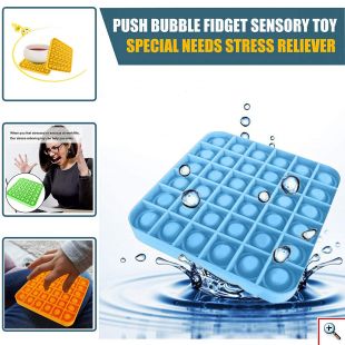 Poppy Αγχολυτικό Παιχνίδι Anti-Stress Ανακούφισης - Fidget Bubble Pop Πολύγωνο Μωβ