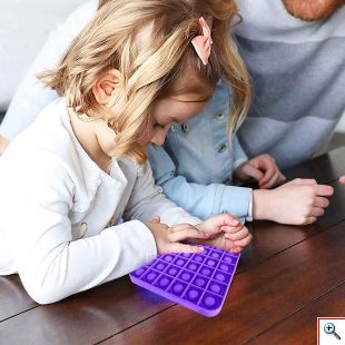 Poppy Αγχολυτικό Παιχνίδι Anti-Stress Ανακούφισης - Fidget Bubble Pop Πολύγωνο Μωβ