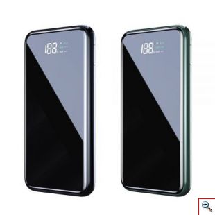 Φορητός Φορτιστής USB & Ασύρματη Φόρτιση Qi με LED Ένδειξη & Επεκτεινόμενη Βάση - Power Bank Remax 10000 mAh Μαύρο