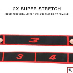 Ιμάντας - Λάστιχο Διατάσεων 8 Επιπέδων - Yoga & Pilates Stretch Band Ροζ