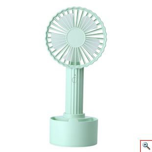 Μίνι USB Επαναφορτιζόμενος Φορητός Ανεμιστήρας με Βάση/Θήκη - Cactus Handheld Fan 