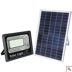 CcLamp® LED Αδιάβροχος Ηλιακός Προβολέας 300W IP67 με Φωτοβολταϊκό Πάνελ, Τηλεχειρισμό και Χρονοδιακόπτη - LED Solar Light Panel