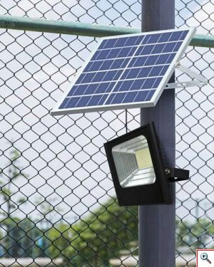 CcLamp® LED Αδιάβροχος Ηλιακός Προβολέας 300W IP67 με Φωτοβολταϊκό Πάνελ, Τηλεχειρισμό και Χρονοδιακόπτη - LED Solar Light Panel