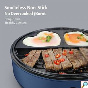 Ηλεκτρική Ψησταριά με Αντικολλητικές Πλάκες 600W Sokany Μπλε