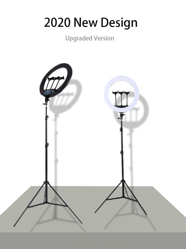 Μεγάλο Φωτογραφικό Δαχτυλίδι Τριών Βάσεων Κινητού & Κάμερας με Φορτιστή USB & Χειριστήριο - Φωτιστικό Ring Light LED 52cm 3200K - 6000K, Τρίποδο