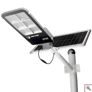 Ηλιακός Προβολέας με Χειριστήριο - Jortan Solar Street Lamp Μαύρο