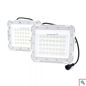 Ηλιακοί Προβολείς LED 100W IP67 με Τηλεχειρισμό OEM 2τμχ & Φωτοβολταϊκό Πάνελ – Λευκό