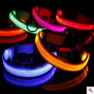 Κολάρο Σκύλου με Φωτισμό Led - Large 45cm-52cm Κόκκινο