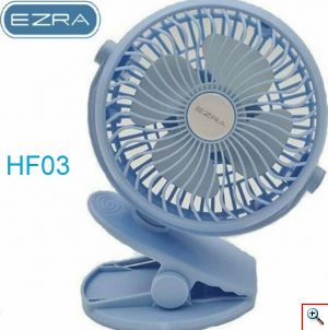 Ezra® Φορητός Μίνι Επαναφορτιζόμενος Ανεμιστήρας με Κλιπ USB