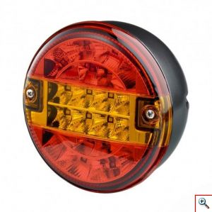 Στρογγυλό Οπίσθιο Φανάρι για Τρέιλερ / Φορτηγά 12/24V Φλας & Φρένου με 20 LED