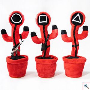 Squid Game Cactus - Παιχνίδι Κάκτος που Χορεύει, Τραγουδάει & Επαναλαμβάνει - Dancing & Singing Cactus OEM